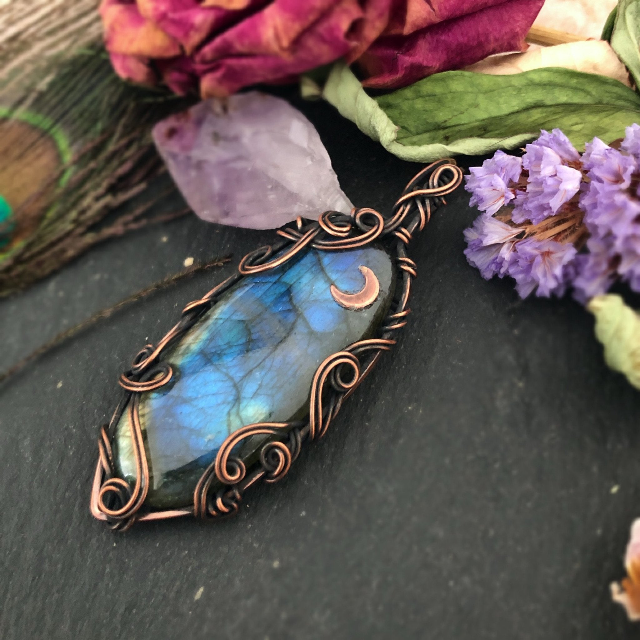 New Copper Wrapped Pendants