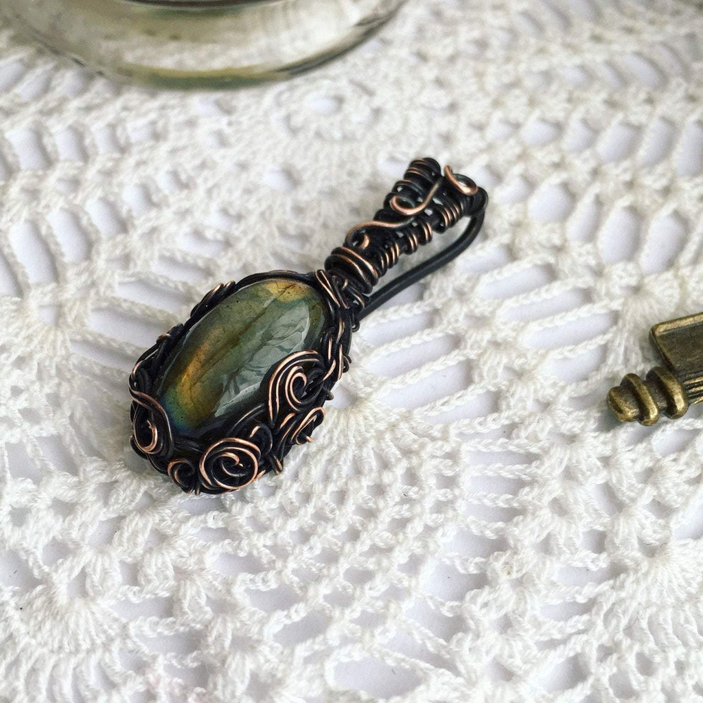 Dainty Copper Labradorite Necklace - Andune Jewellery