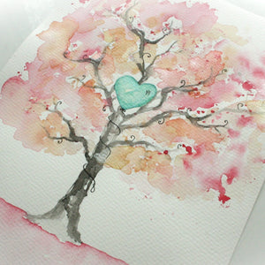 Lost & Found. Balloon Caught in a Tree. Original Watercolour Painting A4 - Andune Jewellery