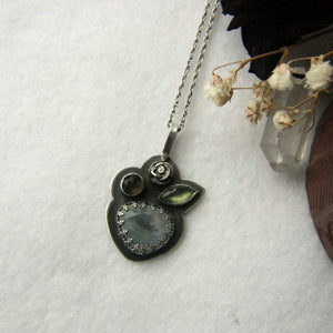 Moonstone, Labradorite and Smoky Quartz Necklace - Andune Jewellery
