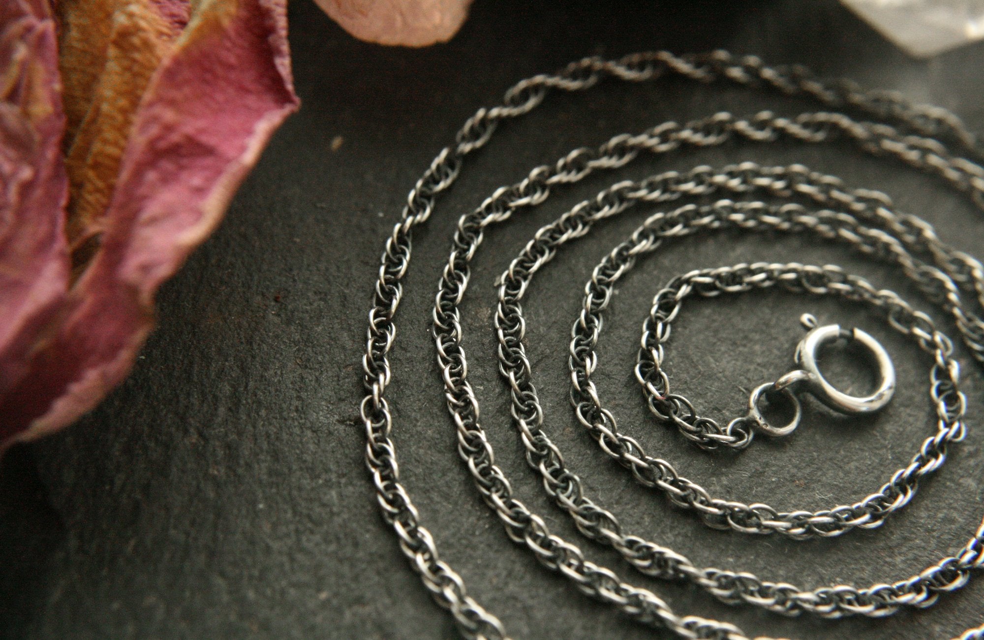 Oak Leaf Necklace with Labradorite - Andune Jewellery