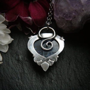Silver Blue Kyanite Necklace Handmade - Andune Jewellery