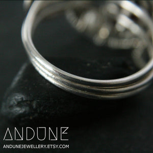 Silver Garnet Ring Size 7/N - Andune Jewellery