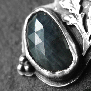Silver Sapphire Necklace 2 - Andune Jewellery