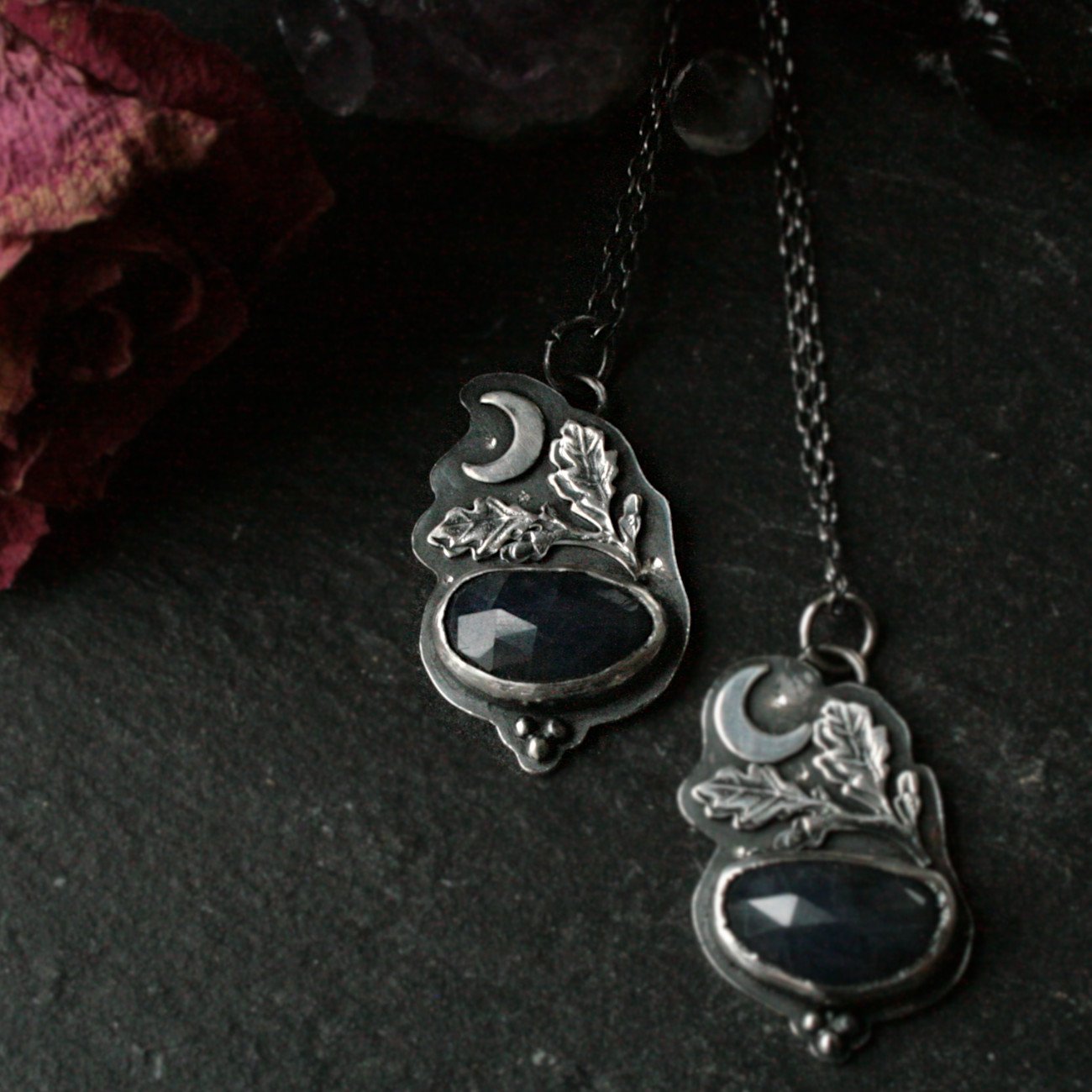 Silver Sapphire Necklace - Andune Jewellery